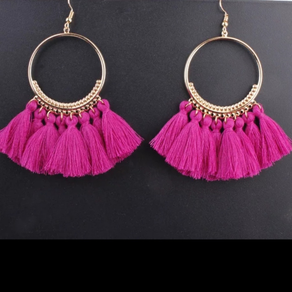 Tassel Pink earings
